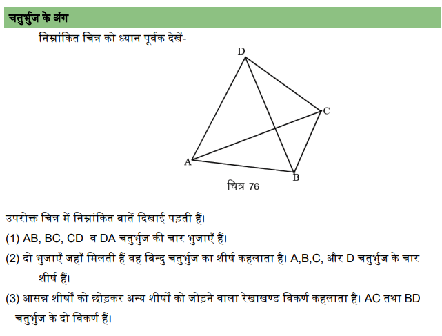 त्रिभुज एवं चतुर्भुज कक्षा 6 गणित